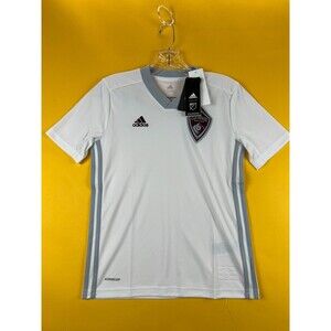Adidas Colorado Rapids Jersey Football Top Boys Youth M 11-12Y White Gray NWT